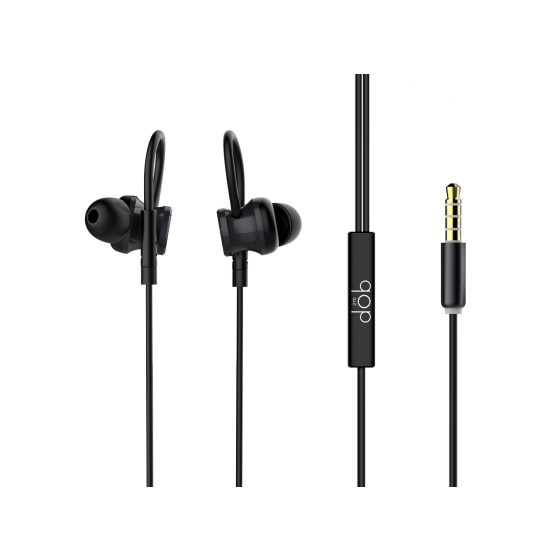 Porsh Dob In-Ear Wired Earphones with Microphone, Black - E 270 I