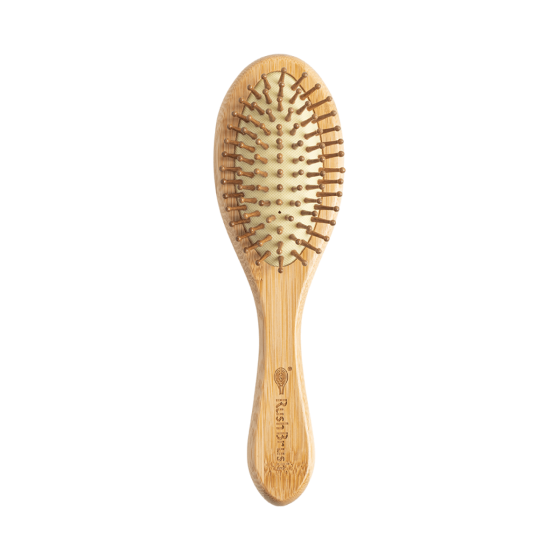 Rush Brush Oval Bamboo Paddle Brush - Beige 