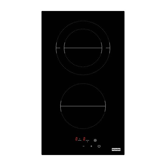 Franke Built-In Electric Hob, 2 Burners, Black - FHR 302 CTD BK