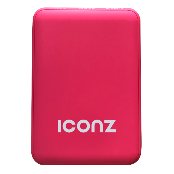  Iconz Power Bank, 10000mAh, 2 USB Ports, Red- IPBR10R 