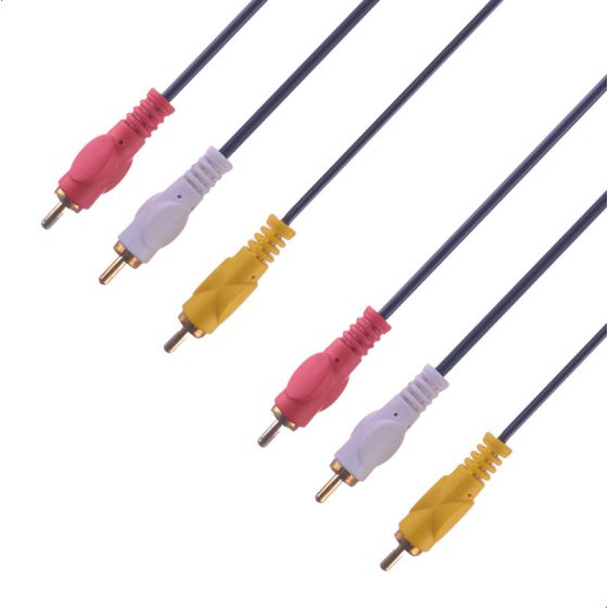 RCA 3x3 Cable, 1.5m - Black