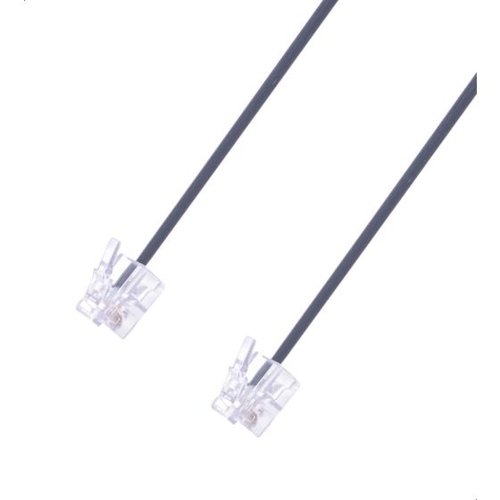 Telephone Cable, 7m - Black