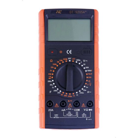 افوميتر ديجيتال، اسود وبرتقالي - DT-9205A