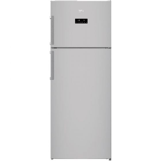 Beko Digital Freestanding Refrigerator, No Frost, 2 Doors, 18 FT, Silver - RDNE500E12S