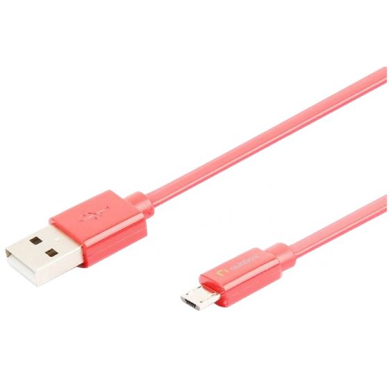كابل مايكرو USB اوت بوكس للشحن ونقل البيانات، 1.2 متر - احمر