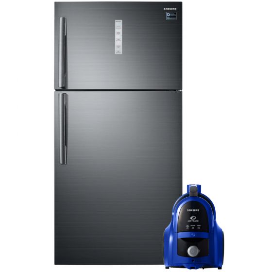 Samsung No-Frost Refrigerator, 588 Liters, Inverter Motor- RT58K7050BS, With Vacuum Cleaner, 1800W- VCC4540S36 