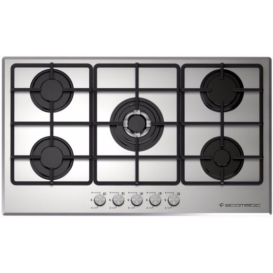 Ecomatic Gas Built-In Hob, 5 Burners, Stainless Steel- S9003BM