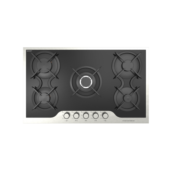 
Ecomatic Crystal Gas Built-In Hob, 5 Burners, Black- S917IDC
