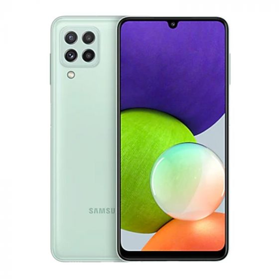سامسونج جالكسي A22 بشريحتين اتصال، 128 جيجا، 4 جيجا رام، شبكة 4G LTE- اخضر فاتح