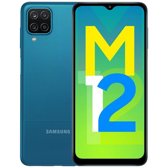 Samsung Galaxy M12 Dual Sim, 128GB, 4GB RAM, 4G LTE - Blue