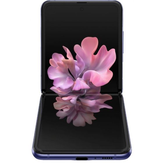 Samsung Galaxy Z Flip, 256GB, 4G LTE - Purple with SBS Beat Spirit Smart Watch - Black