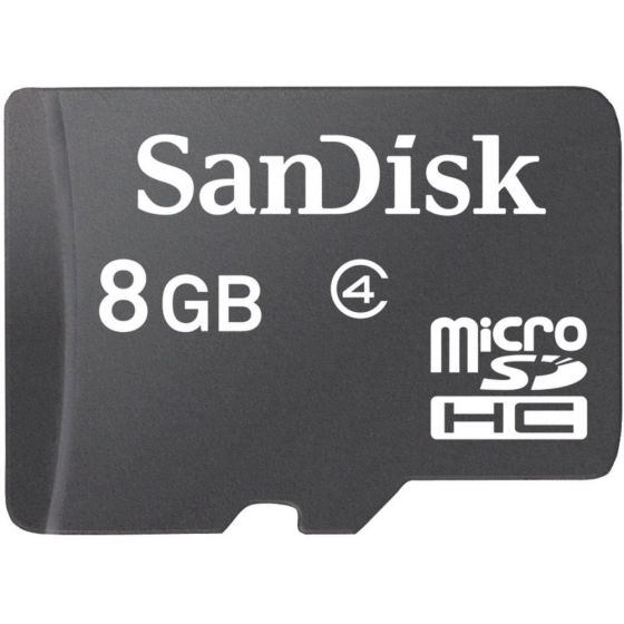 بطاقة ذاكرة سانديسك مايكرو SDHC فئة 4، 8 جيجا - SDSDQM-008G-B35