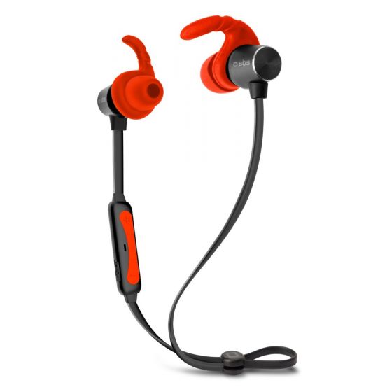 SBS In-ear Wireless Magnetic Earphones with Microphone, Red - TEEARBT501R