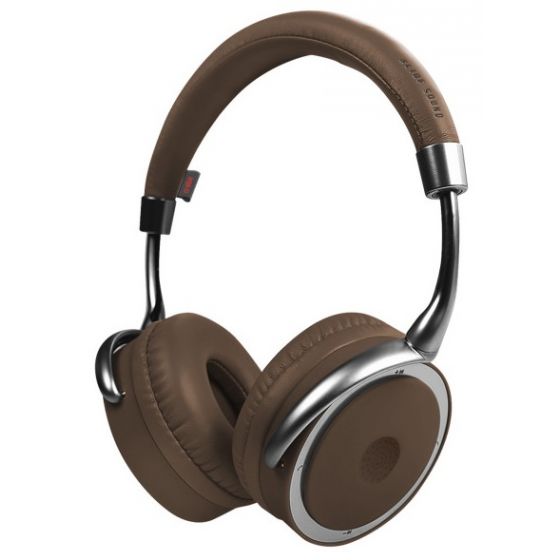 SBS Slide On-ear Wireless Headphones with Microphone, Brown - TTHEADPHONEBTSLIDEB