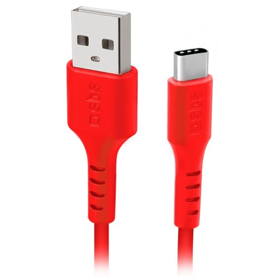 كابل USB فئة C اس بي اس، 1.5 متر، احمر- TECABLEMICROC15R