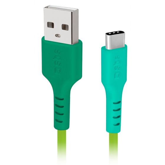 SBS Charging and Data Transfer Type-C USB Cable, 1 Meter, Green - TEPOPCABLETYCG