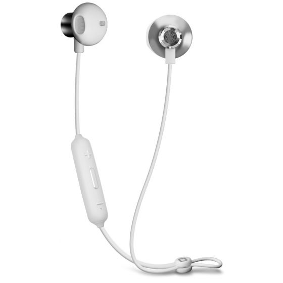 SBS In-ear Wireless Metal Earphones with Microphone, White - TEEARBT701W