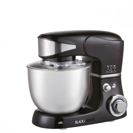 Black And White Stand Mixer, 1000 Watt, Black Silver - SC-206