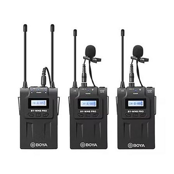 Boya UHF Dual Channel Wireless Microphone System, Black - BY-WM8 Pro-K2