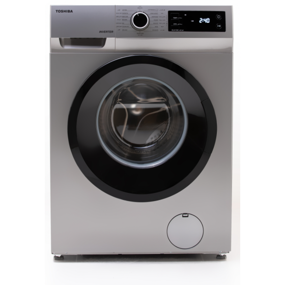 Toshiba Front Load Automatic Washing Machine, 8 Kg, Silver - TW-BJ90S2E(SK)