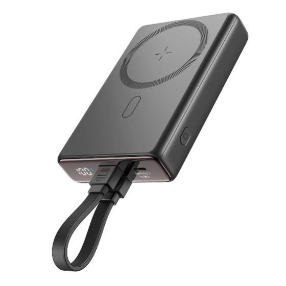 Joyroom Magnetic Power Bank, 10000mAh, Black - JR-PBM01