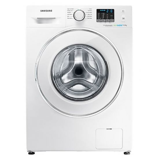 Samsung Front Loading Washing Machine, 8 KG, White - WF80F5E0W2W/AS