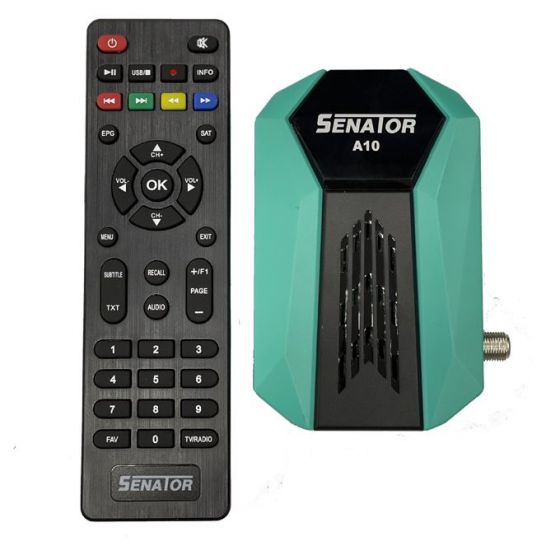 Senator Full HD Mini Satellite Receiver, Green and Black-  A10