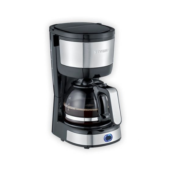 Severin Compact Filter Coffee Machine, 560ml, 750 Watt, Black and Silver - KA 4819