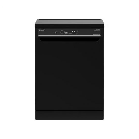 Sharp Freestanding Dishwasher, Inverter Motor, 14 Persons, Black - QW-V1014M-BK2