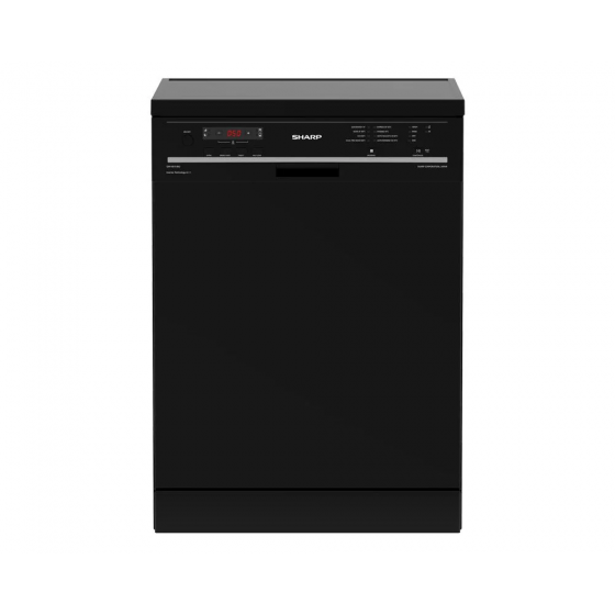  غسالة أطباق شارب، 15 فرد، موتور انفرتر، اسود- QW-V815-BK2