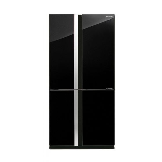 Sharp No-Frost Refrigerator,  605 Liters, Inverter Motor, Black- SJ-FS87V-BK
