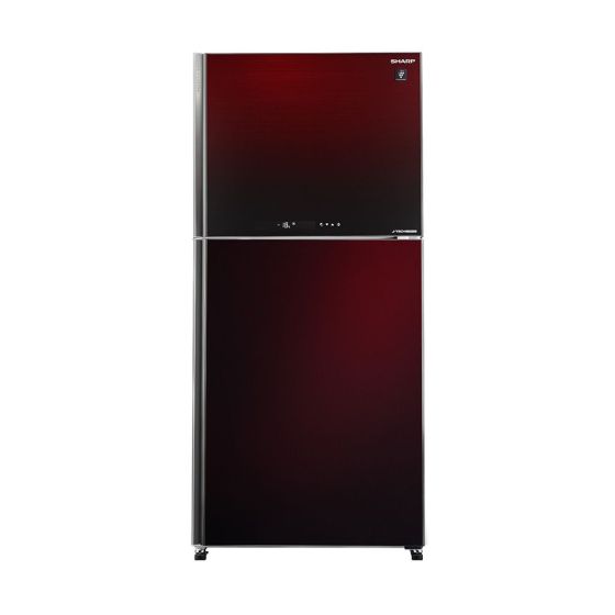 Sharp No-Frost Refrigerator, 385 Liters, Inverter Motor, Red - SJ-GV48G-R