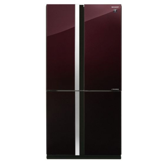 Sharp No-Frost Refrigerator, 605  Liters, Inverter Motor, Red- SJ-FS87V-RD