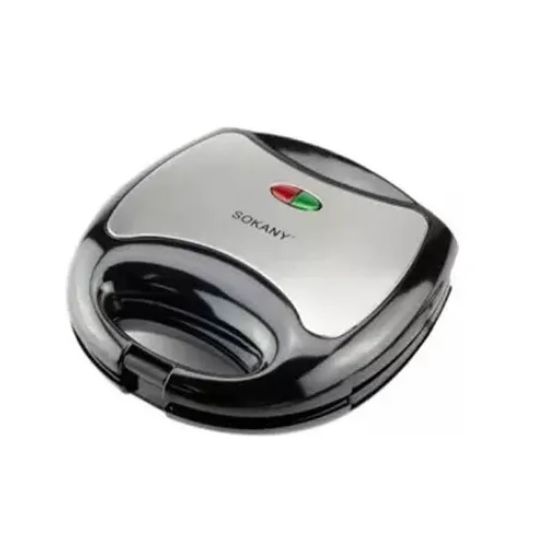 Sokany Sandwich Maker, 750 Watt, Silver and Black- Kj-105