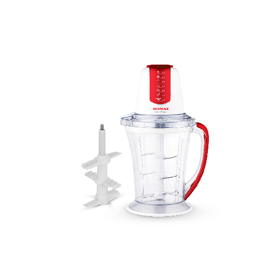 Sonai Chopper with Attachments, 1.5 Liters, 700W, Red - MAR-3077