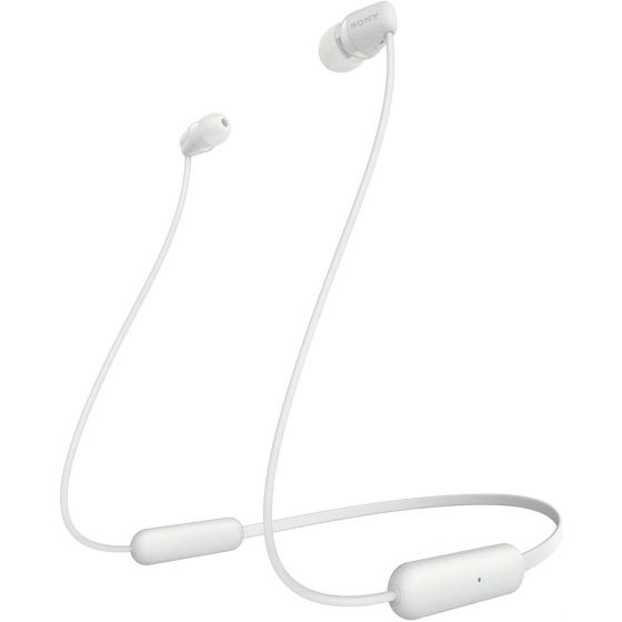 Sony Wireless Earphones with Microphone, White - WI-C200 W