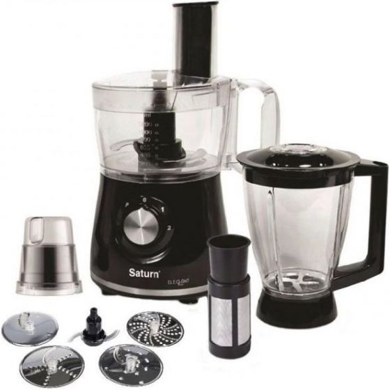 Saturn Food Processor, 600 Watt, Black - ST-FP7072