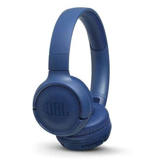 JBL On-Ear Headphone Wireless with Microphone, Blue - T500
