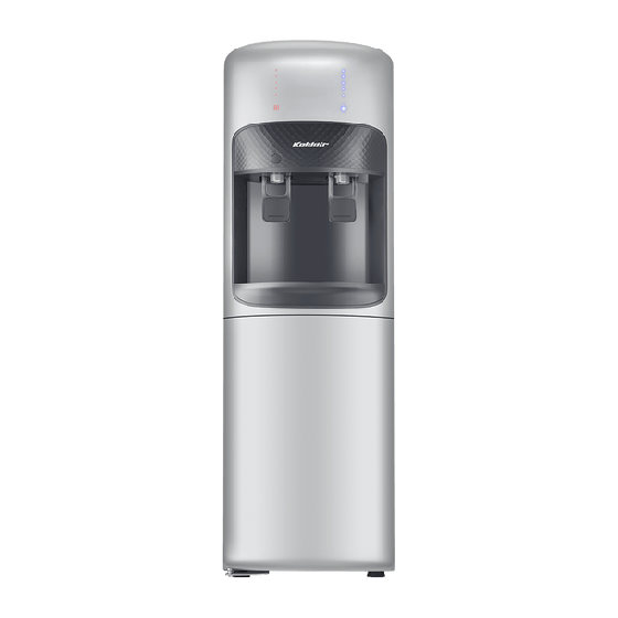 Koldair Classic A Hot and Cold Water Dispenser with Refrigerator, 2 Taps - Black and Silver