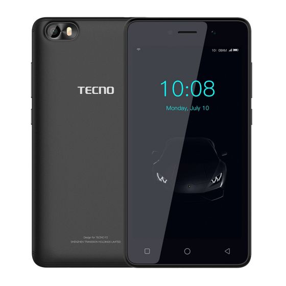 Tecno F2 Dual Sim, 8GB, 3G- Black