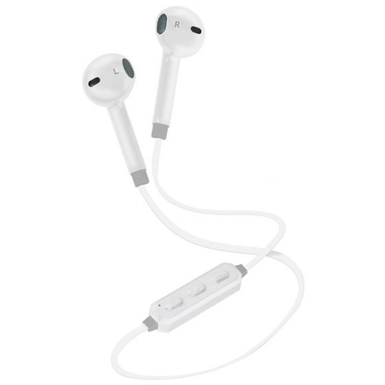 SBS In Ear Bluetooth Earset With Microphone, White - TEEARSETBT700W