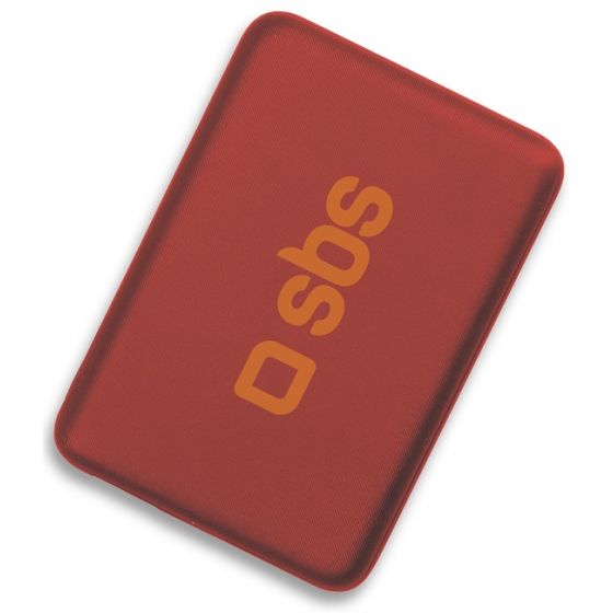 SBS Compact Power Bank, 4000mAh, 1 Port - Red