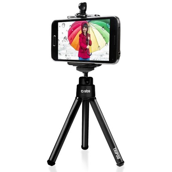 حامل ثلاثي اس بي اس بقاعدة سيلفي للهواتف الذكية، اسود - TETRIPOD