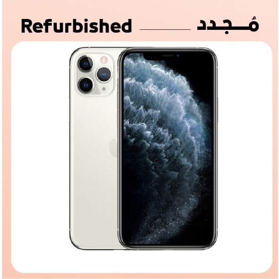 ابل ايفون 11 برو ماكس مجدد، 256 جيجا، 4 جيجا رام، شبكة 4G LTE، شريحة اتصال واحدة - فضي، فئة ذهبية، ضمان 12 شهر