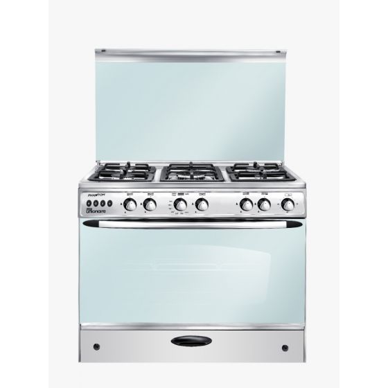 Unionaire Gas Cooker 5 Burners , Stainless Steel- C6090SSP2C255F-FS