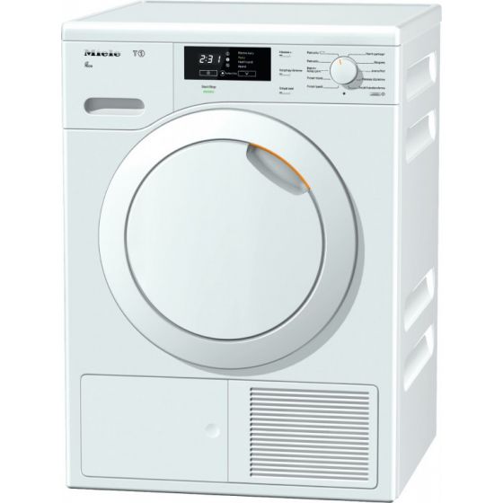 Miele Front Loading Tumble Dryer, 8 KG, White - TKB 340 WP