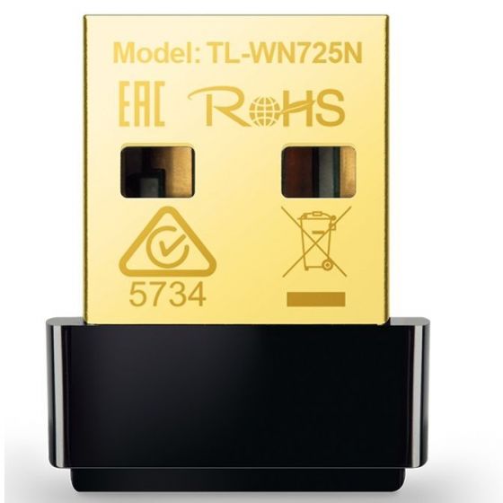 TP-Link Wireless N Nano USB Adapter, 150Mbps, Black - TL-WN725N