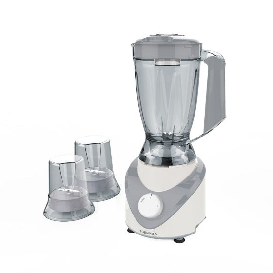 Tornado Blender with 2 Mills, 1.5 Liters, 500 Watt, Grey -  BL500-2