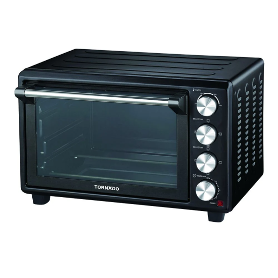 Tornado Electric Oven, 46 Liter, 1800 Watt, Black - TEO-46KD-BK