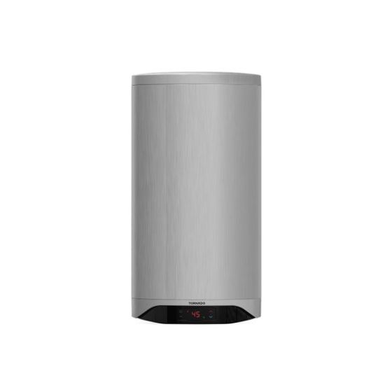 Tornado Electric Digital Water Heater, 80 Liters, Silver - TEEE-80DS